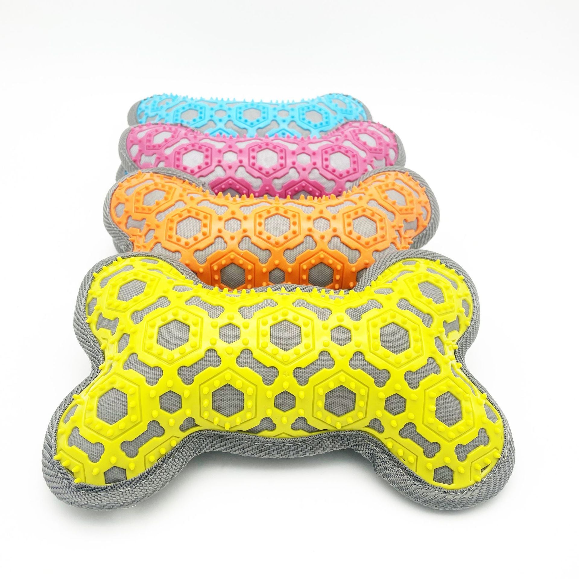 Juguete para Perro Mascota con Forma Hueso y Sonido Resistente a Mordeduras Varios Colores