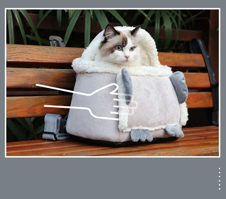 Mochila para Transporte de Perro Gato Mascotas con Forma de Pingüino