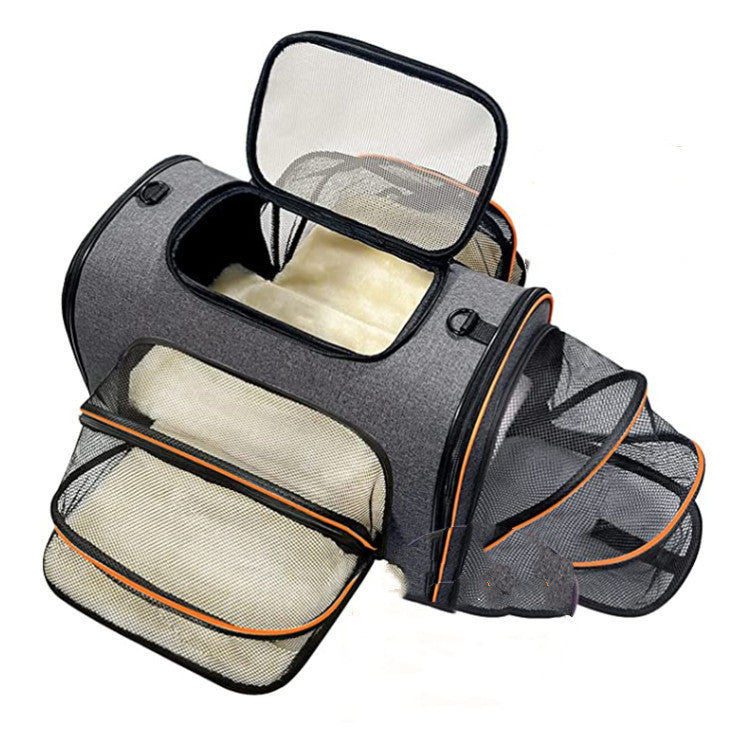 Mochila Transporte Extensible Mini Parque Portátil para Perro Pequeño y Gato