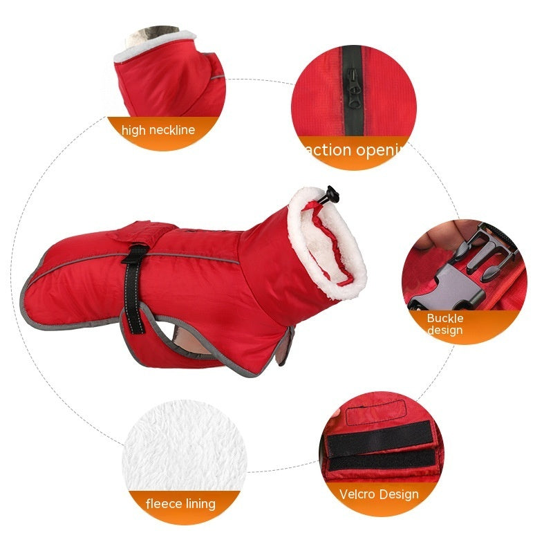 Abrigo Acolchado de Algodón para Perro Mascota Invierno,