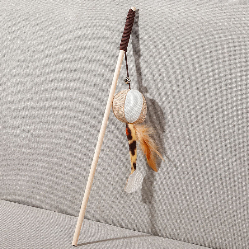 Juguete Divertido para Gato con Palo de Madera