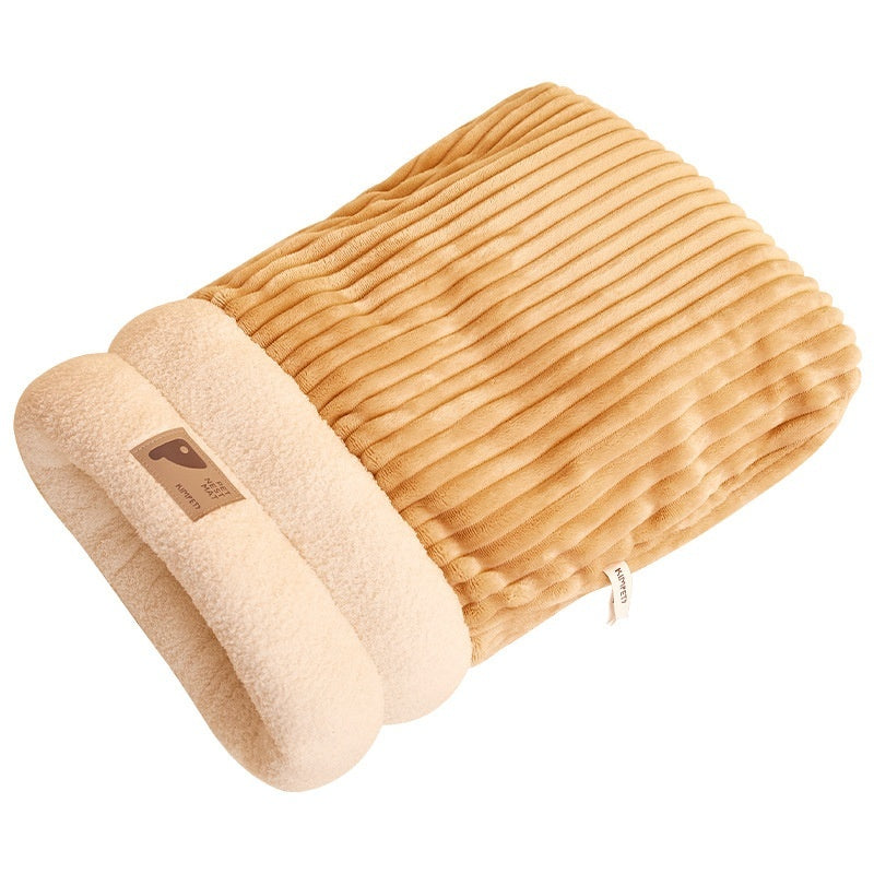 Saco de Dormir para Gato Mascotas Cálido Suave de Felpa Semicerrado