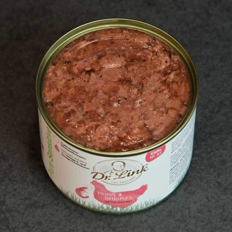 Lata de Comida Húmeda Pollo y Camarones 100% Natural para Gato